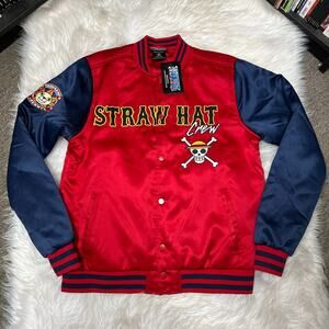 ONE PIECE STRAW HAT CREW BOMBER JACKET BOXLUNCH SIZE SMALL LUFFY PIRATES